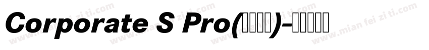 Corporate S Pro(加粗斜体)字体转换